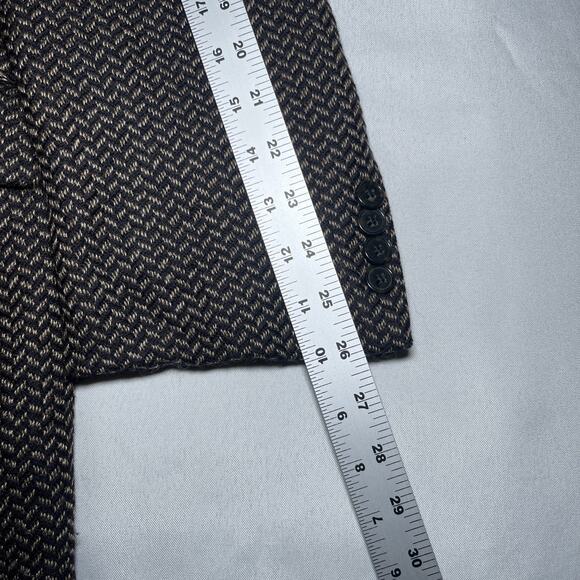 Vintage Joseph Abboud Size 48L Brown Blazer 100% Wool Sport Coat Union Made USA - Picture 14 of 16
